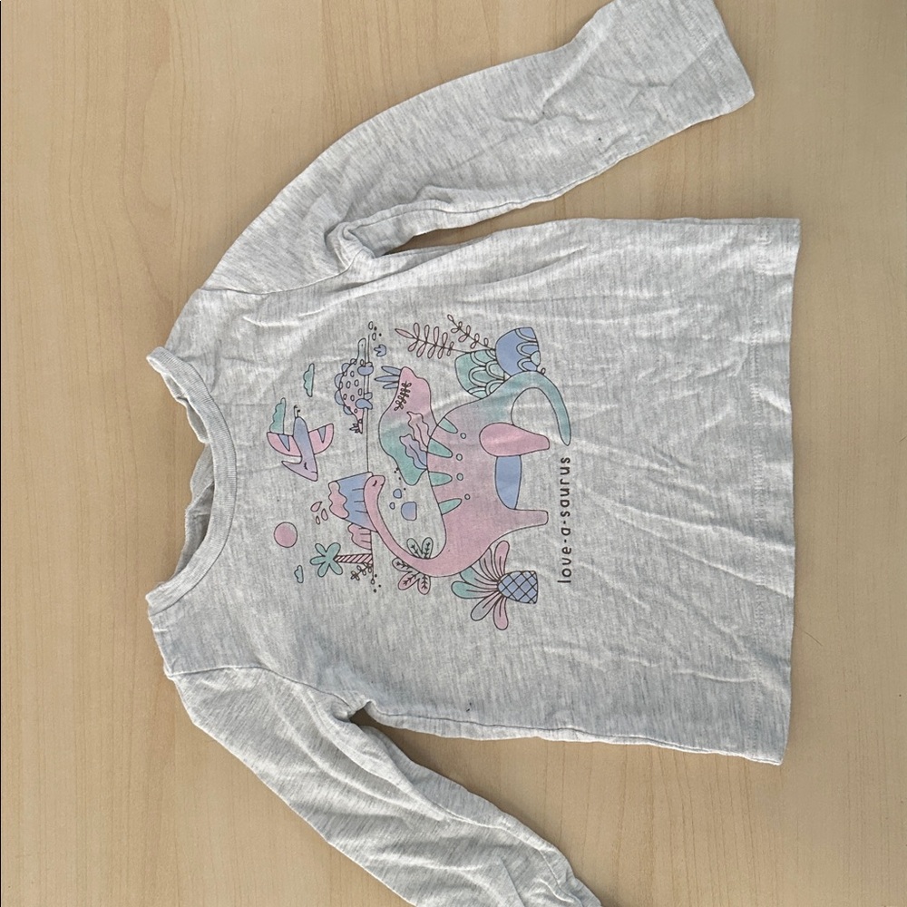 Carter's Gray Long Sleeve Shirt with Dinosaur Design, Carters